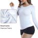 +MD Bamboo Women's Slimming Thermal Undershirt - White | Large | Tummy, Waist, and Bust Shaping | Long Sleeve Round Neck - Buy Online on GoSupps.com