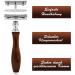 JAG Shaving Razor Set | Sustainable 3-Part Wooden Razor & Synthetic Hair Brush | Double Edge Blades for Men & Women | Eco-Friendly Shaving Stand - Buy Online on GoSupps.com