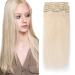 Clip in extensions real hair 8 Tressen hair extension cheap hair part 100% remy human hair thin smooth white bleach#70-1 18 "(45cm) -70g