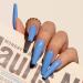 Buy Sethain Shiny Blue Ballerina False Nails - Long Coffin Press On Nails for Women & Girls | International Shipping Available - Buy Online on GoSupps.com