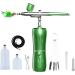 Cordless Airbrush Kit with Compressor  30PSI Air Brush Gun Set High Pressure Handheld Rechargeable for Painting  Makeup  Nail Art  Modeling  Cake Decoration and Tattoos (Green)