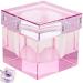 Nail Dappen Dish Crystal Glass Manicure Nail Cup Nail Liquid Cup with Lid for Acrylic Nails Pink