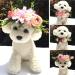 Soonhua Adjustable Dog Flower Crown | Pet Hair Band for Weddings Festivals & Birthdays - Flower Garland & Photography Props - Buy Online on GoSupps.com