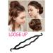 6 Pack Black Plastic Dutt Maker - Double Hook Hairstyling Tools for Twisted Braids Ponytails & More - Buy Online on GoSupps.com