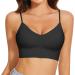 Shop Seamless Wireless Women's Bras | Comfortable Adjustable V-Neck Bralettes & Padded Bras for Everyday & Fitness - Black XL - Buy Online on GoSupps.com