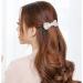 EMZHOLE Elegant Rhinestone Pearl Bow Hair Barrette - White | Crystal Headdress Hairpin and Accessories - Buy Online on GoSupps.com