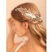 Deniferymakeup Pearl Hair Comb Wedding Hair Comb Pearl Hair Piece Headpiece for Brides Bridal Bridesmaids Crystal Hair Comb for Wedding Hairstyles
