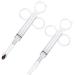 2 Pieces Pet Pill Tablet Syringe with Safety Soft Tip Small Animal Pill Shooter Pet Pill Feeding Dispenser Reusable Pet Pill Feeder Pet Piller Gun Tool Kit for Cats Dogs Birds, White