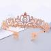 Elegant Rose Gold Wedding Tiara Crown - Crystal Rhinestone Bridal Princess Tiara with Comb for Wedding Prom & Birthday Parties - Buy Online on GoSupps.com