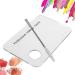 Set of 2 Acrylic Cosmetic Mixing Plates with Spatula for Makeup Nail Art Gel & Eyeshadow | International Shipping - Buy Online on GoSupps.com