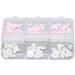 3D Heart Nail Decoration Multiple Sizes Pink and White Resin Manicure Nail Accessories - Buy Online on GoSupps.com