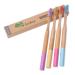 GoWoo Bamboo Toothbrush Pack - 100% Natural, Eco-Friendly, Soft Bristles, Biodegradable, Rainbow Set of 8 - Buy Online on GoSupps.com