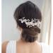 IYOU Bridal Wedding Hair Comb Silver Flower Crystal Hair Pieces Rhinestone Bridal Headpieces Pearl Bride Hair Accessories for Women and Girls - Buy Online on GoSupps.com