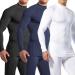 ATHLIO 3-Pack Men's Thermal Compression Shirts - Long Sleeve Winter Base Layer, Large - Black/Charcoal/White - Buy Online on GoSupps.com