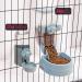 1L Small Animal Automatic Feeder with Lid - Purple Rabbit Cage Food Dish for Bunny, Cat, Ferret, Chinchilla, Guinea Pig - Buy Online on GoSupps.com
