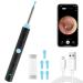Rnlawks Ear Wax Remover Kit with Camera 1296P HD WiFi Earwax Camera Kit Waterproof Wireless Visual Ear Cleaner with 6 LED Lights Portable Ear Endoscope Otoscope for Adults Kids Pets(Standard Black) Standard Black