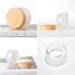 Zeoabsy 4 Pack 5ml Matte Transparent Glass Cream Cans with Lid - Ideal for Cosmetics Gels & Ointments - Eco-Friendly & Durable Storage Solution - Buy Online on GoSupps.com