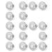 16 Sets Button Pins for Jeans,Jean Buttons Pins for Loose Jeans,No Sew and No Tools Instant Replacement Snap Tack Pant Button, Reusable and Adjustable Metal Pants Button Tightener silver