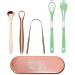 Tongue Scraper for Adults Kids Tongue Cleaner for Oral Care Silicone Tongue Brush Double-Side Oral Scrapers for Reduce Bad Breath (4 Pack)