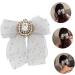 minkissy Hairpin Large Barrettes Ribbon Back Hair Bowknot Clip Alligator Barrettes Bow Hair Clip Hair Jaw Clips Ribbon Hair Pins Korean Hair Claw Pearl Gray Makeup Wedding Girl - Buy Online on GoSupps.com