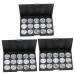 MUSISALY 3pcs 15 Empty Eyeshadow Palette Travel Cosmetic Case Empty Eyeshadow Case Empty Cosmetic Silver