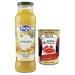 Italian Gourmet E.R. Yoga Centrifugato with Ginger Fruit concentrate with ginger pineapple kiwi and cucumber fruit juice without added sugar glass bottle 680 ml + Italian Gourmet Tomato Pulp