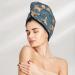 Hair Towel Wrap - Quick Drying Hair Turban with Button | French Bulldog Yoga Design - Buy Online on GoSupps.com