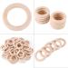 50 Unfinished Natural Wood Rings - 50mm DIY Craft Accessories for Jewelry Bracelets & Garlands - Buy Online on GoSupps.com