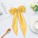 ZhongShuang Yellow Hair Bow Yellow Big Hair Bows for Women Solid Color Bow Hair Clips with Long Ribbon French Barrette Clip Soft Satin Silky Hair Bows Cute Gifts for Women Girls - Buy Online on GoSupps.com