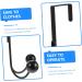 OUNONA 2pcs Double Hook Organizer Hooks Over The Door Clothes Hanger No Punching Plastic Beads Coat Hook 14x9cm Black - Buy Online on GoSupps.com