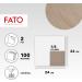 FATO Disposable Paper Napkins - 100 Pack 2-Layer 24x24 cm - Ideal for Cocktails & Aperitifs - FSC Certified Gate Pigeon Color - Buy Online on GoSupps.com