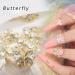 14Pcs Shiny Alloy Butterfly Nail Charms - 3D Butterflies Rhinestones for Women's DIY Manicure - Buy Online on GoSupps.com