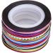 30Pcs Nail Sticker Rolls Striping Tape Line | Manicure Accessories for Nail Art Decoration | Random Color | Fashionable and Useful - Buy Online on GoSupps.com