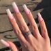 Extra long nails to stick out coffin kxamelie ombre pink simple wrong nail full covers gel unresolved acrylic nails simple mani for women and girls daily work long square gradient pink