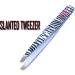 Eyebrow Tweezers Facial Hair Remover 2 Piece Set Slant and Point Tip Zebra Print Free Pouch Stainless Steel Beauty Tweezers - Buy Online on GoSupps.com