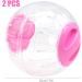 2 Pieces Hamster Ball 12cm Small Animals Dwarf Hamster Ball Transparent Spinning Running Wheel Small Animals Cage Accessories (Red + Yellow) - Buy Online on GoSupps.com