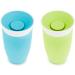 Munchkin Miracle 360 Drinking Cup Set for Babies & Toddlers - BPA-Free Leak-Proof Dishwasher-Safe - Blue/Green 2-Pack (12 Months+) - Buy Online on GoSupps.com