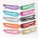 ZEVONDA Glitter Hair Snap Clips - Colorful Sequin Barrettes for Toddlers, Kids, Girls & Women - Pink (Pack of 12) - Buy Online on GoSupps.com