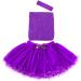 4pcs Crochet Tube Top Tutu Dress & Skirt Set for Baby Girls - Purple (18x22cm) - Buy Online on GoSupps.com