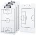 Jerify 3 Pcs Basketball Soccer Clipboard for Coaching Double Sided Soccer Basketball Dry Erase Board for Coaches 13.78 x 8.7 in Basketball Coaching Board Sports Whiteboard Marker Boards