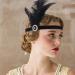 Handcess 1920s Feather Flapper Headband Black Feather Crystal Headband Women's Vintage Flapper Headpiece 20's Theme Cocktail Hair Accessories for Costume Prom Carnival Theme Party - Buy Online on GoSupps.com
