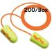 3M Ear Plugs  200/Box  E-A-Rsoft Yellow Neon Blasts 311-1252  Corded  Disposable  Foam  NRR 33  Drilling  Grinding  Machining  Sawing  Sanding  Welding  1/Poly Bag