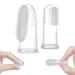 haakaa Silicone Baby Finger Toothbrush Set -360 Bristle for Baby Oral Gum Cleaning| Baby Teething Training| Newborn Oral Massager, BPA Free,2PK - 0m+Babies - Clear 2 Count (Pack of 1) Transparent
