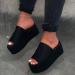 Stylish Women's Wedge Sandals - Platform Fish Mouth Peep Toe Summer Footwear in Soft Leather - Buy Online on GoSupps.com