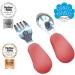 Stage 2 Toddler Cutlery Set - Nana's Manners Self-Feeding Baby Spoon & Fork Set (Blossom Pink) | Easy-to-Grip Handles | Non-BPA | 12 Months - Buy Online on GoSupps.com