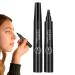Liquid Eyebrow Pen - Waterproof Eyebrow Pencil, Black Eyebrow Marker Pen, for Natural Simulation, Wild Eyebrows, Quick Dry, Long Lasting, No Smudging Lecerrot