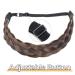 Silk-Co Women's Hair Band 5 Strands Brown Highlights Braided Headband for Weddings & Vintage Styles 3.8cm Wide Dark Brown & Ash Brown Elastic Hair Tie - Buy Online on GoSupps.com