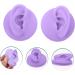 DOITOOL 2pcs Colored Ear Model Piercing Jewelry Earring Holder Stand - Purple Ear Displays for Practice - 6.5x6.5CM - Buy Online on GoSupps.com