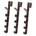 3pcs Door Coat Hook Scarf Hanger Over Door Towel Holder Towel Hooks Shower Hook Kitchen Door Outdoor 28.5X3.8X2CM Brown