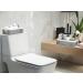 2 Pack Gray Bathroom Decor Box - Toilet Tank Basket Topper for Toilet Paper Storage - Wood Bathroom Baskets with Soft Linen Lining - Countertop Organizer - Buy Online on GoSupps.com